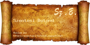 Szentesi Botond névjegykártya